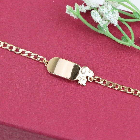 "Rose Gold Bracelet with Cute Bear Charm, Adjustable Chain Design, XPBL1150 - Picture 12 of 12